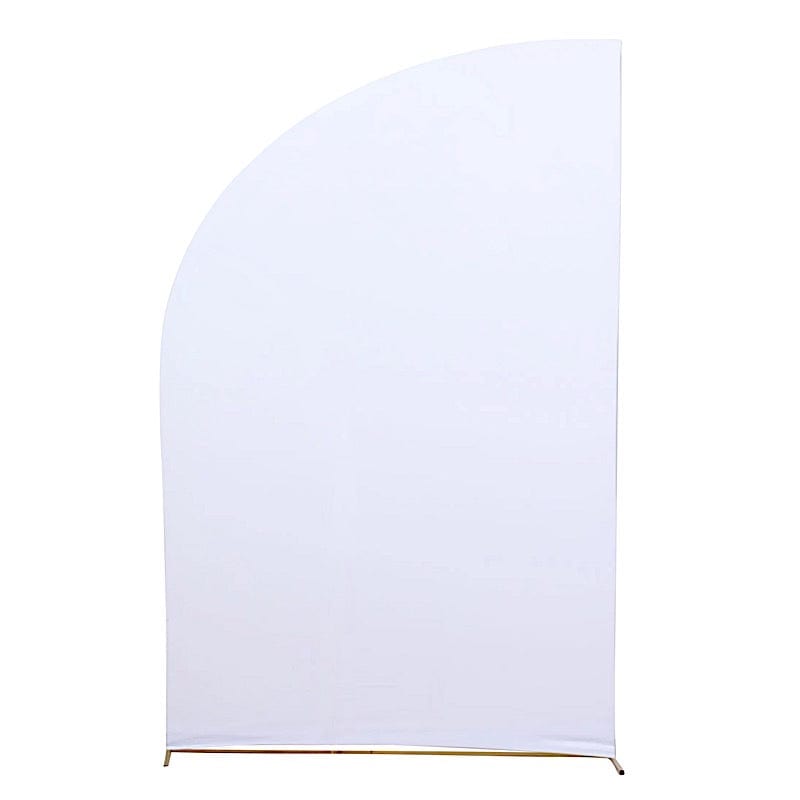 8 ft Fitted Spandex Half Moon Wedding Arch Backdrop Stand Cover