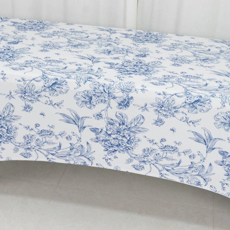 8 ft Fitted Spandex Tablecloth French Toile Table Cover