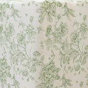 8 ft French Toile Fitted Polyester Rectangle Tablecloth