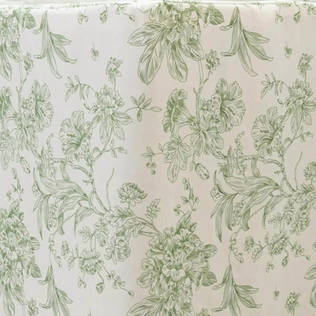 8 ft French Toile Fitted Polyester Rectangle Tablecloth