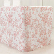 8 ft French Toile Fitted Polyester Rectangle Tablecloth