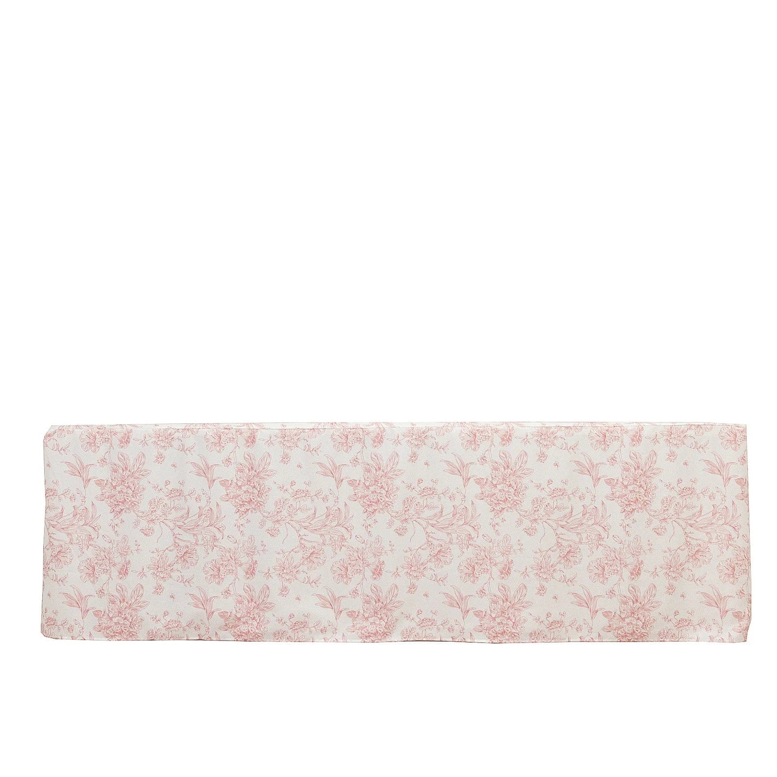 8 ft French Toile Fitted Polyester Rectangle Tablecloth TAB_FIT8_FLORFT_PINK