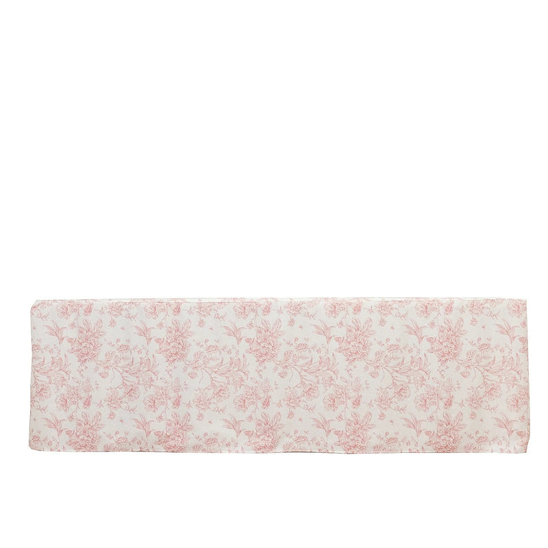 8 ft French Toile Fitted Polyester Rectangle Tablecloth TAB_FIT8_FLORFT_PINK