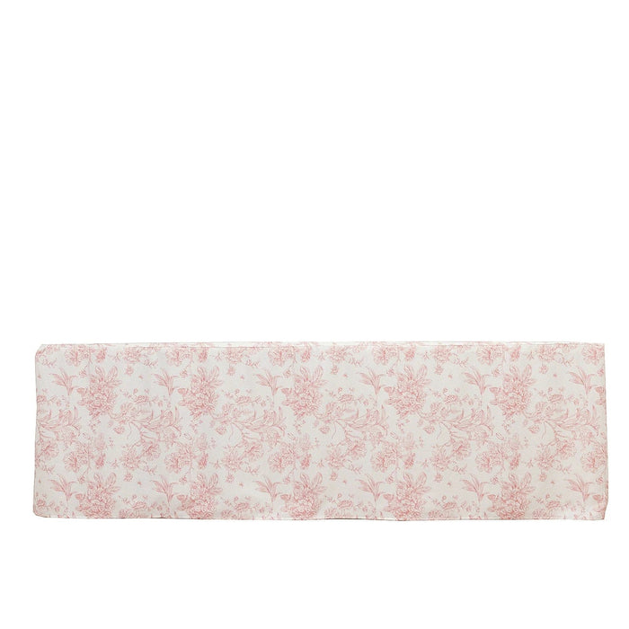 8 ft French Toile Fitted Polyester Rectangle Tablecloth TAB_FIT8_FLORFT_PINK