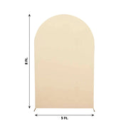 8 ft Matte Fitted Spandex Round Top Wedding Arch Backdrop Stand Cover