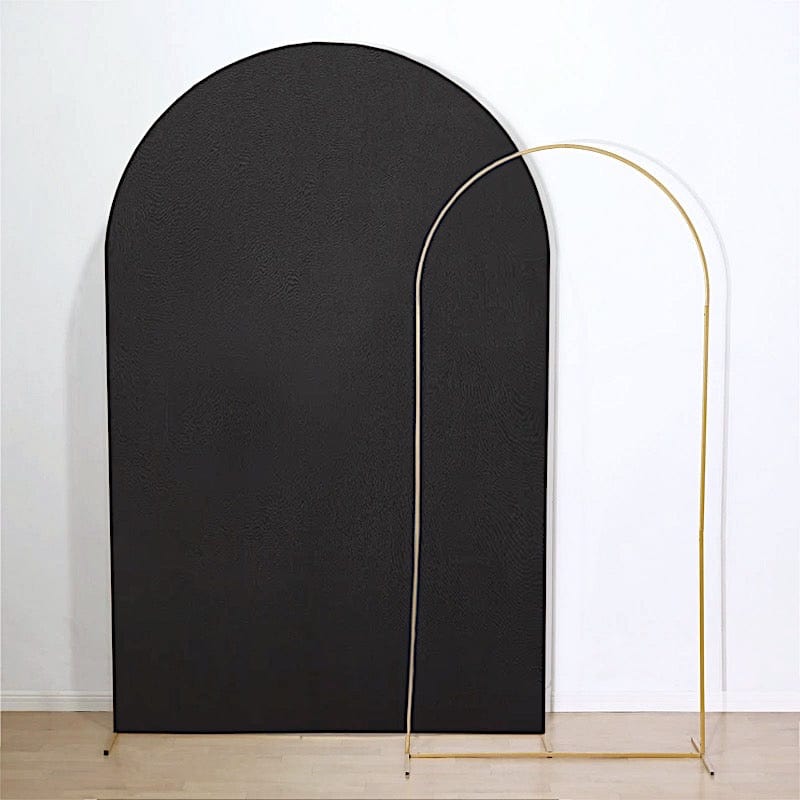 8 ft Matte Fitted Spandex Round Top Wedding Arch Backdrop Stand Cover