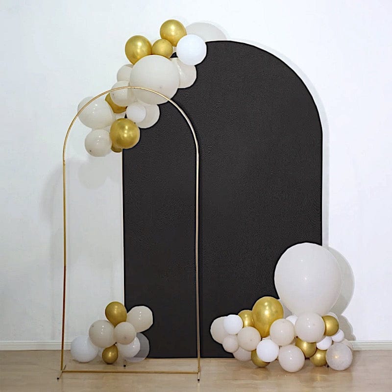 8 ft Matte Fitted Spandex Round Top Wedding Arch Backdrop Stand Cover