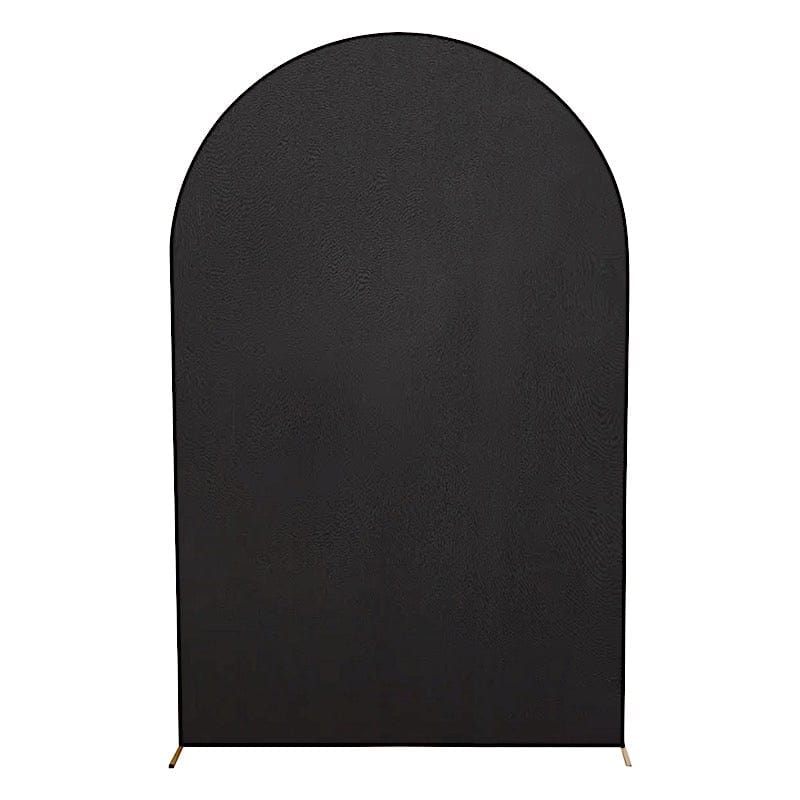 8 ft Matte Fitted Spandex Round Top Wedding Arch Backdrop Stand Cover