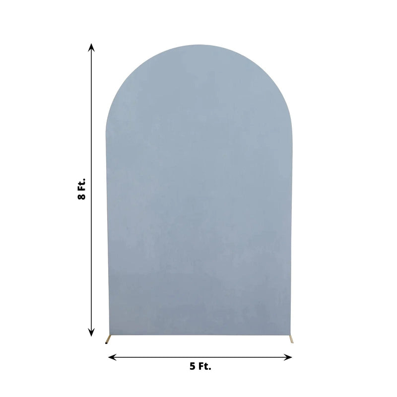 8 ft Matte Fitted Spandex Round Top Wedding Arch Backdrop Stand Cover