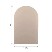 8 ft Matte Fitted Spandex Round Top Wedding Arch Backdrop Stand Cover