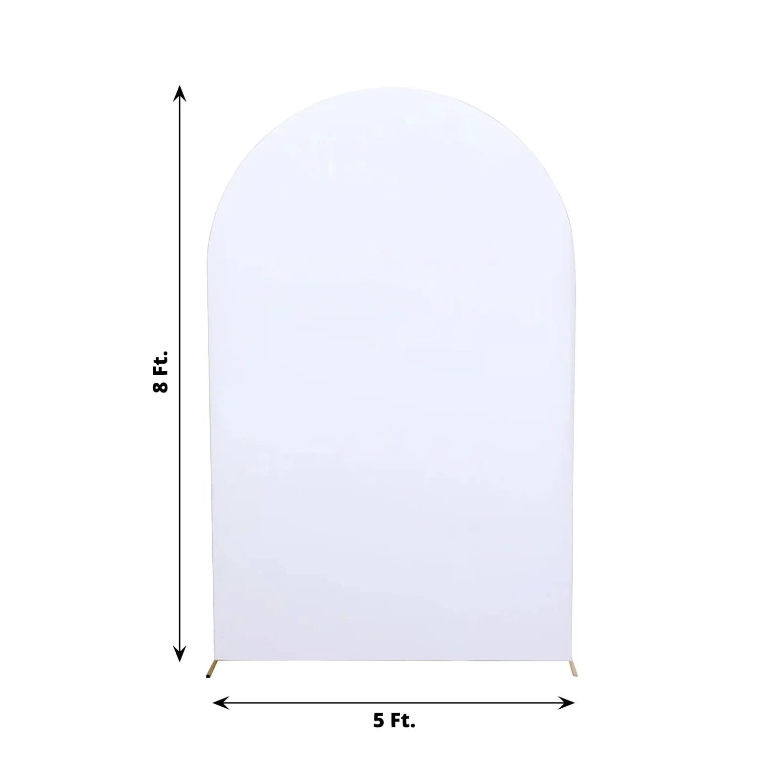 8 ft Matte Fitted Spandex Round Top Wedding Arch Backdrop Stand Cover