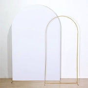 8 ft Matte Fitted Spandex Round Top Wedding Arch Backdrop Stand Cover