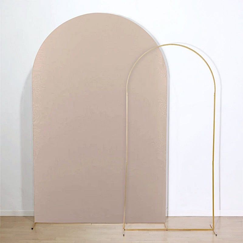 8 ft Matte Fitted Spandex Round Top Wedding Arch Backdrop Stand Cover