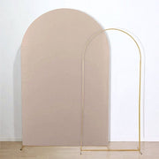 8 ft Matte Fitted Spandex Round Top Wedding Arch Backdrop Stand Cover