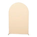 8 ft Matte Fitted Spandex Round Top Wedding Arch Backdrop Stand Cover IRON_STND06_SPX_XL_081