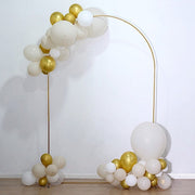 8 ft Metal Backdrop Stand Floral Display Frame with Round Top - Gold IRON_STND06_XL_GOLD