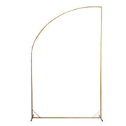 8 ft Metal Backdrop Stand Half Moon Floral Frame Arbor Display - Gold IRON_STND13_XL_GOLD