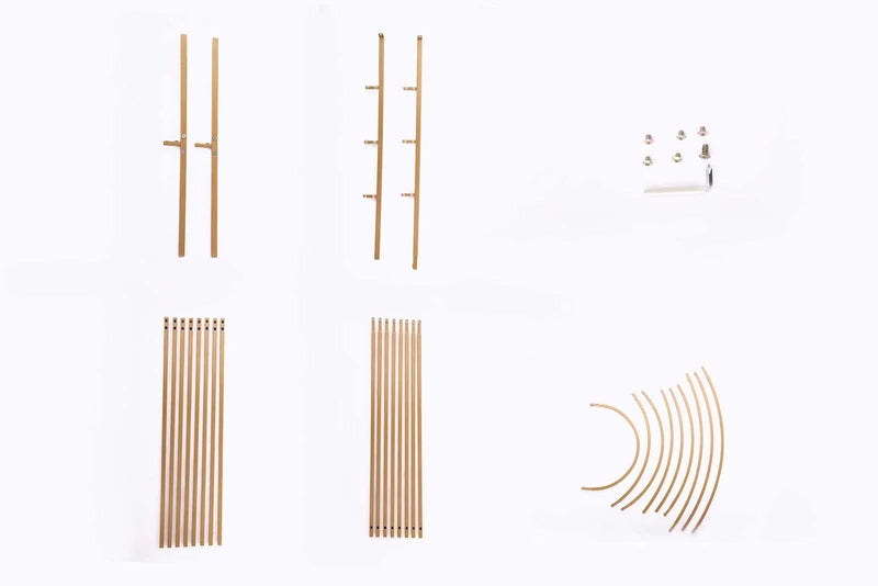 8 ft Metal Multi-Layered Round Top Chiara Backdrop Stand - Gold IRON_STND06A_GOLD