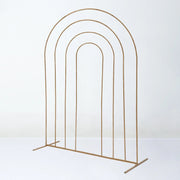 8 ft Metal Multi-Layered Round Top Chiara Backdrop Stand - Gold IRON_STND06A_GOLD