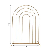 8 ft Metal Multi-Layered Round Top Chiara Backdrop Stand - Gold IRON_STND06A_GOLD