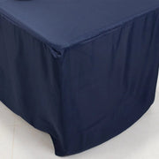 8 ft Open Back Fitted Polyester Rectangle Tablecloth