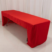 8 ft Open Back Fitted Polyester Rectangle Tablecloth