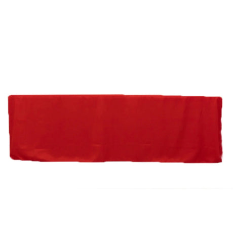 8 ft Open Back Fitted Polyester Rectangle Tablecloth