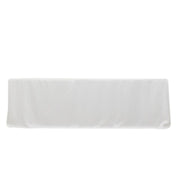 8 ft Open Back Fitted Polyester Rectangle Tablecloth