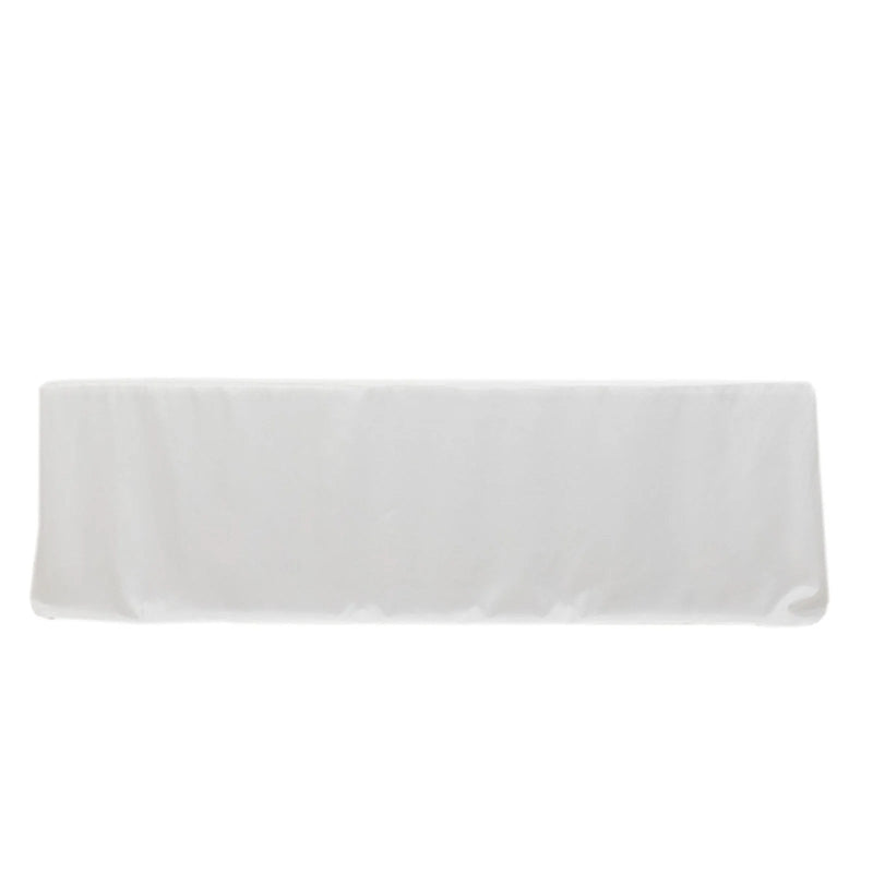 8 ft Open Back Fitted Polyester Rectangle Tablecloth