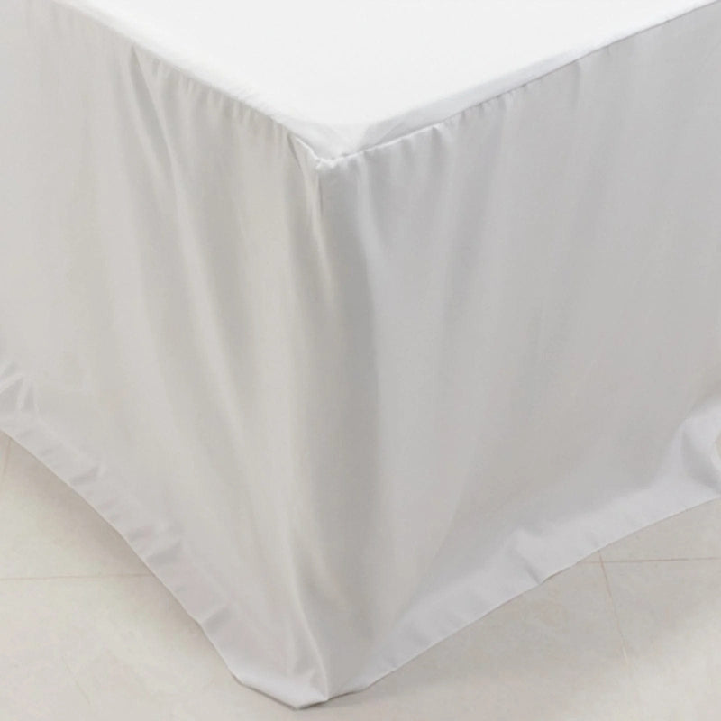 8 ft Open Back Fitted Polyester Rectangle Tablecloth