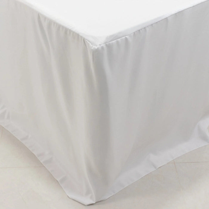 8 ft Open Back Fitted Polyester Rectangle Tablecloth