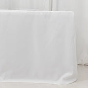 8 ft Open Back Fitted Polyester Rectangle Tablecloth