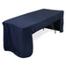 8 ft Open Back Fitted Polyester Rectangle Tablecloth TAB_FIT8_OPN_NAVY