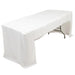 8 ft Open Back Fitted Polyester Rectangle Tablecloth TAB_FIT8_OPN_WHT