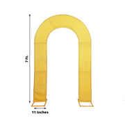 8 ft Spandex Fitted Open Arch Backdrop Cover with Shimmer Tinsel Finish