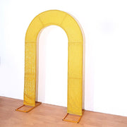 8 ft Spandex Fitted Open Arch Backdrop Cover with Shimmer Tinsel Finish