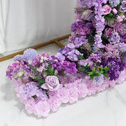 8 ft Wedding Arch with Roses, Hydrangeas and  Chrysanthemums Silk Floral Half Crescent