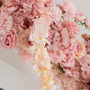 8 ft Wedding Arch with Roses, Hydrangeas and  Chrysanthemums Silk Floral Half Crescent