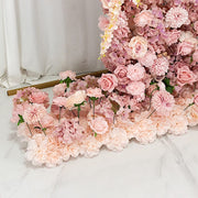 8 ft Wedding Arch with Roses, Hydrangeas and  Chrysanthemums Silk Floral Half Crescent