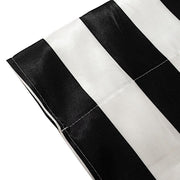 8 ft x 10 ft Striped Satin Backdrop Curtain Panel - Black and White BKDP_15_8X10_WHBK