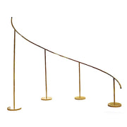 8 ft x 12 ft Curved Wave Wedding Arch Backdrop Stand - Gold BKDP_STND_WAVE1_L_GOLD