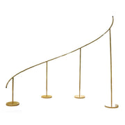 8 ft x 12 ft Right Side Curved Wave Wedding Arch Backdrop Stand - Gold BKDP_STND_WAVE1_R_GOLD