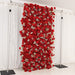 8 ft x 4 ft Roll Up Silk Roses and Baby's Breath Artificial Flower Wall Backdrop