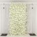 8 ft x 4 ft Roll Up Silk Roses and Baby's Breath Artificial Flower Wall Backdrop
