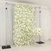 8 ft x 4 ft Roll Up Silk Roses and Baby's Breath Artificial Flower Wall Backdrop