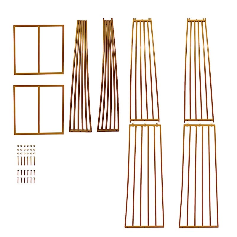 8 ft x 7.3 ft Heavy-Duty Backdrop Stand Metal Wedding Arch - Gold BKDP_STND_DOME1_7_GOLD