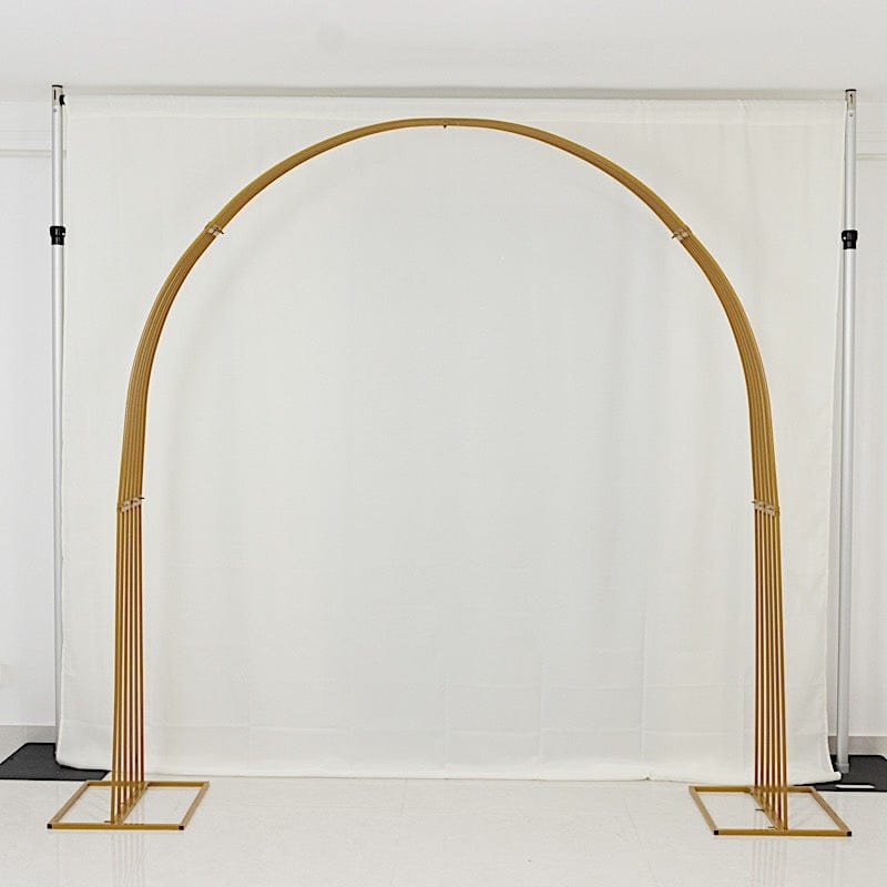 8 ft x 7.3 ft Heavy-Duty Backdrop Stand Metal Wedding Arch - Gold BKDP_STND_DOME1_7_GOLD