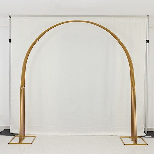 8 ft x 7.3 ft Heavy-Duty Backdrop Stand Metal Wedding Arch - Gold BKDP_STND_DOME1_7_GOLD