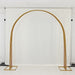 8 ft x 7.3 ft Heavy-Duty Backdrop Stand Metal Wedding Arch - Gold BKDP_STND_DOME1_7_GOLD