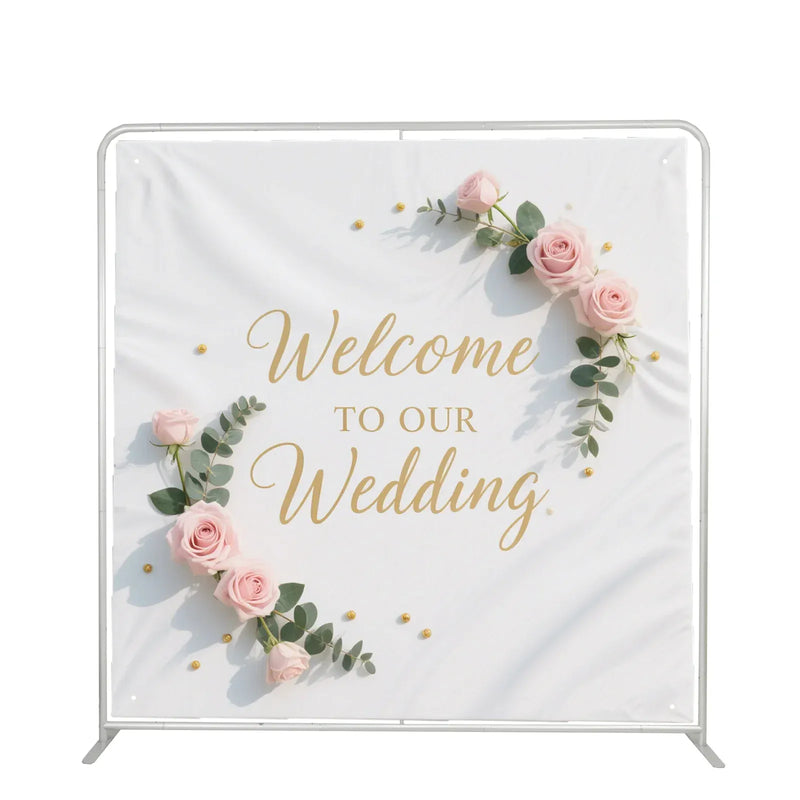 8 ft x 8 ft Aluminum Pillowcase Backdrop Stand - Silver BKDP_STND_ALUM_8X8